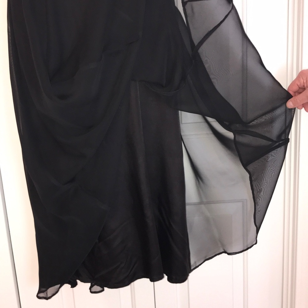 VINTAGE lace top Taffeta lined skirt dress - Picture 5 of 11